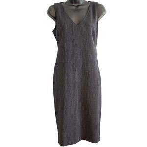 Theory sheath dress gray wool blend size 10
